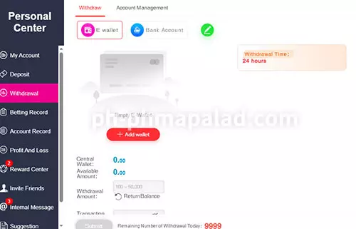 phmapalad Withdraw